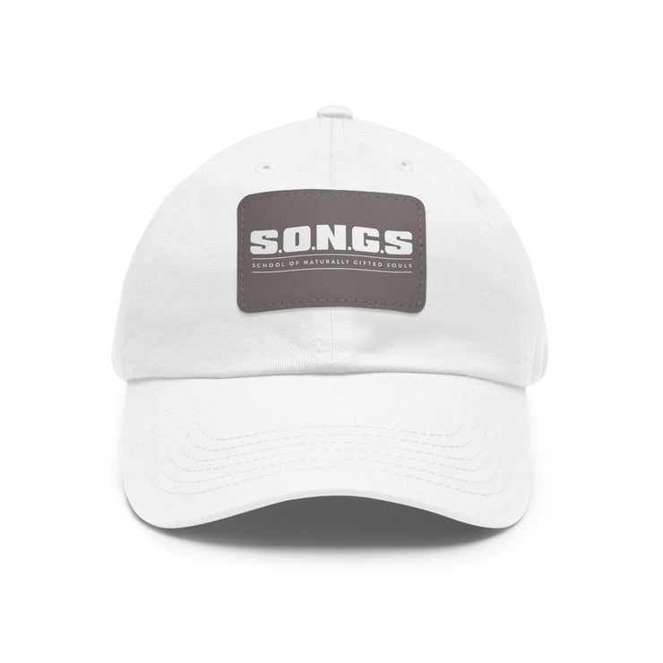 Dad Hat with Leather Patch (Rectangle)